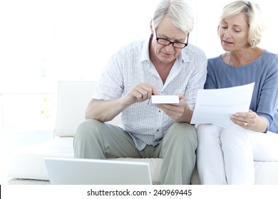 Senior Couple Doing Home Finances