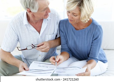 Senior Couple Doing Home Finances