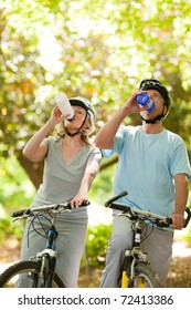 Senior Couple Drinking Water