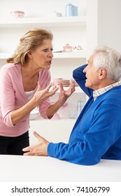 Senior Couple Having Argument At Home