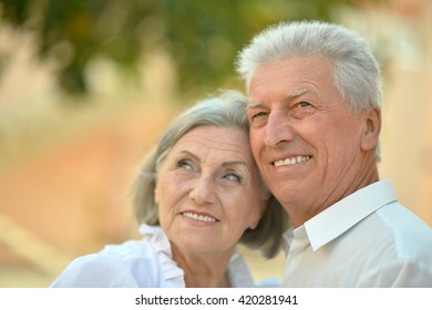 Senior Couple  At Hotel Resort