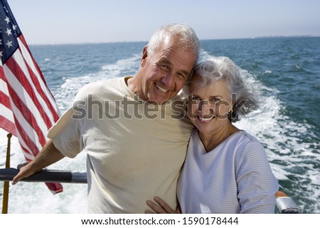 Similar – Image, Stock Photo Woman Holding American Flag