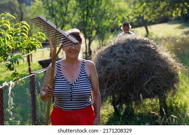 Senior Couple Living Simple Life On Countryside