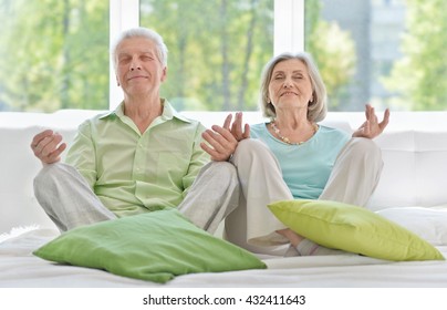 Senior Couple Meditating