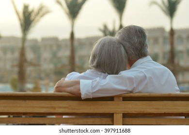 Senior Couple Near Hotel Resort