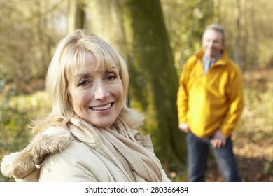 Senior Couple Outdoors In Winter