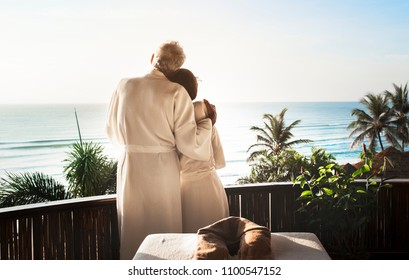 Senior Couple At A Spa