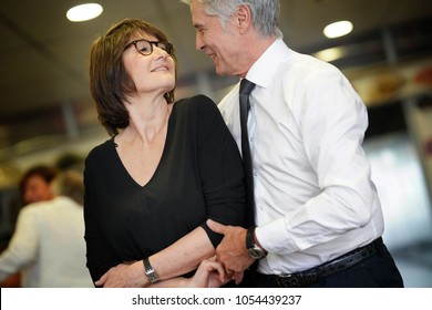 Senior Couple Taking Dance Lessons