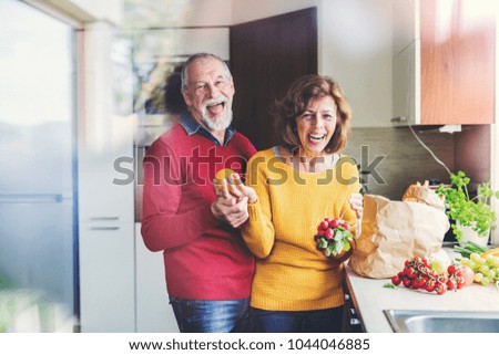 Similar – Yellow shopping bags on a blue background, Shopping concept