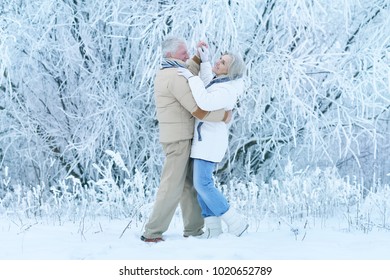 Senior Couple  At Winter Outdoors