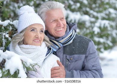 Senior Couple In Winter Park 