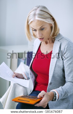 Senior Doing Paperwork