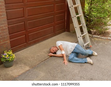 Senior Fell Off Ladder Doing House Work