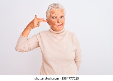 Senior Greyhaired Woman Wearing Turtleneck Sweater Stock Photo (Edit ...