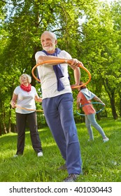 Senior Group Hoops Fitness Class Exercising Stock Photo (edit Now 