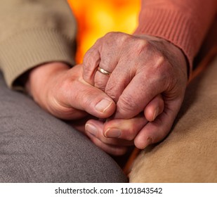 Senior Hands Of Man And Woman Holding - Resilience And Commitment Concept