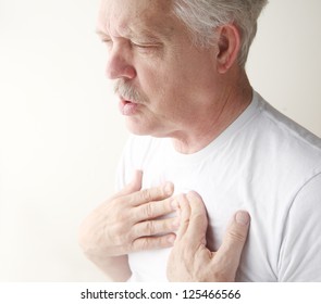 Senior Has Trouble Breathing With Chest Pain