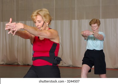 Senior Health And Fitness Aerobics Class