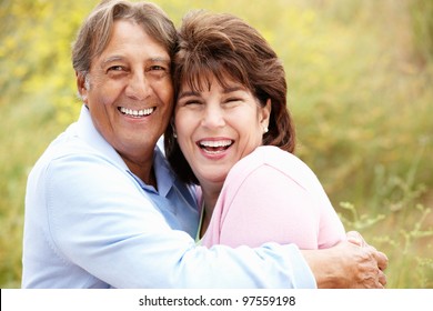 Senior Hispanic Couple Outdoors