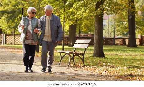 Senior Husband His Blind Wife Park Stock Photo 2162071635 Shutterstock