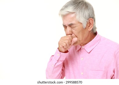 Senior Japanese Man Coughing