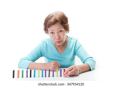 Senior Japanese women, domino