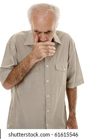 Senior Man Coughing