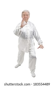 Senior Man Doing Tai Chi	