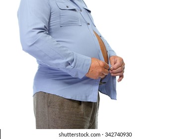 fat man with tight shirt