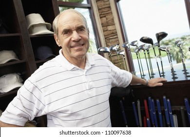 Senior Man In Golf Store