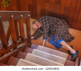 Senior Man Just Fell Down The Stairs