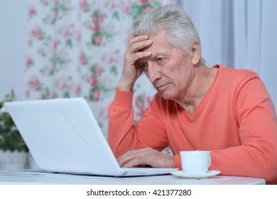 Fatigued Mature Old Man Taking Off Stock Photo (Edit Now) 1185179050