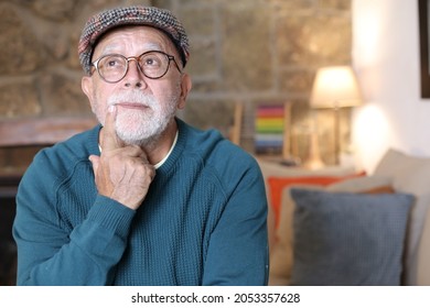 Senior man looking a solution