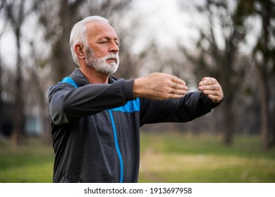 Senior man is practicing Tai Chi exercise in park. - Powered by Shutterstock