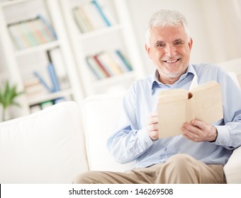 Senior Man Reading A Book