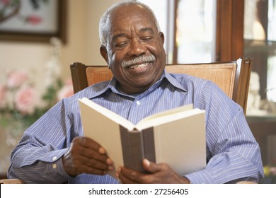 Senior Man Reading Book