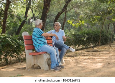 Senior Man Spending Free Time At Park