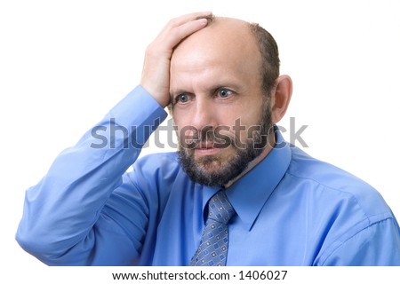Senior man thinking about problems