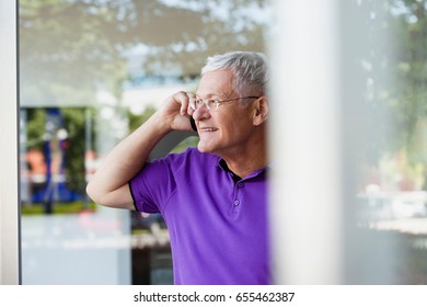 Senior Man Using Cellphone