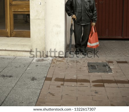 Similar – blau Obdachlose Tüte