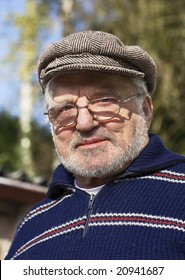 Senior Man Wearing Flat Cap