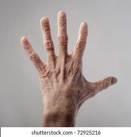 Senior Man's Wrinkled Hand