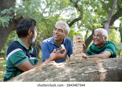 Senior Men Playing Wooden Blocks Park Stock Photo 1843487344 | Shutterstock