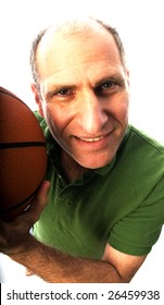 Senior Middle Age Man With Basketball Coach