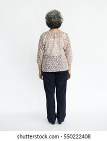 Senior Old Woman Back Concept