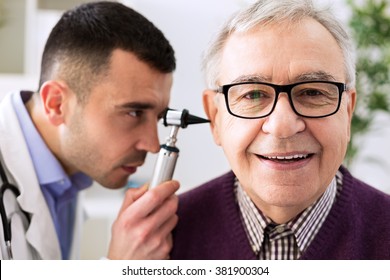 Senior Patient Visit Otologist, Ear Examining