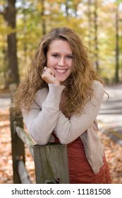 Senior Portrait Of Beautiful High School Senior Girl At Mounds Park, Anderson, IN.