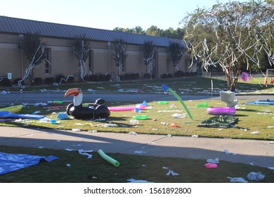 Senior Prank On School Getting Rolled By Toilet Paper