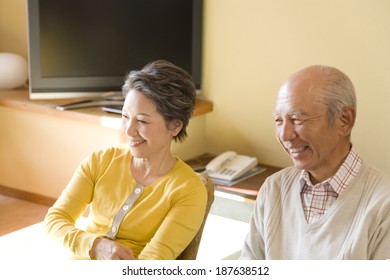 senior smiling couple
