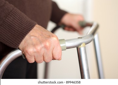 Senior using a walker - Powered by Shutterstock